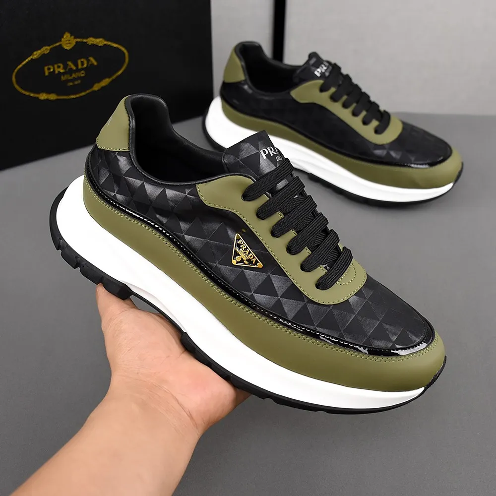 PP440👟👟👟[PRADA-Prada] boutique series. The upper is made of first-layer cowhide, sheepskin lining, and an ultra-light soft elastic PU outsole. Men's size 38-44 (45 custom-made) (just choose according to your usual wearing size).